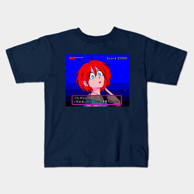 Retro arcade video game aesthetic Kids T-Shirt by KinseiNoHime